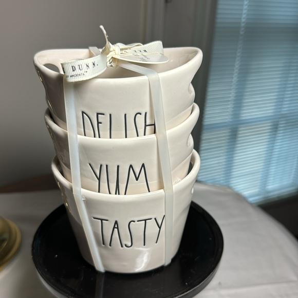 Rae Dunn condiment dish set- Tasty, Delish, Yum - Picture 8 of 9